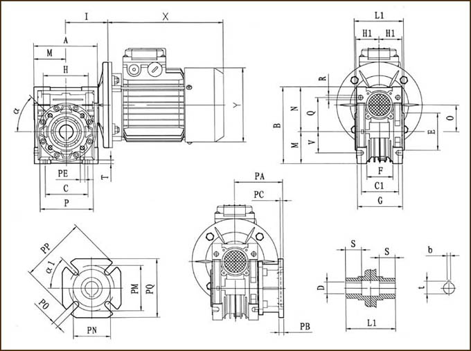 Габаритные и присоединительные размеры SITI PC